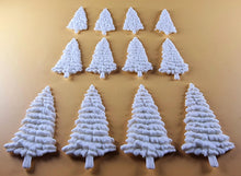 12 x Edible 3D 25mm Mixed Trees icing toppers, cake cupcakes decorations T046