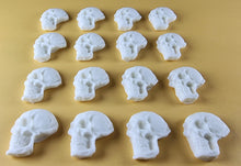 16 x Edible 3D 25mm Skulls, Halloween, icing toppers, cake cupcakes decorations T093