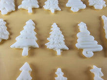 15 x Edible 3D 45mm Christmas Trees, icing toppers, cake cupcakes decorations T088