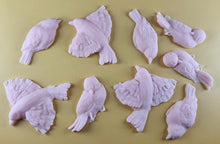 9 x Edible 3D 60mm Large Birds set icing toppers, cake cupcakes decorations T110