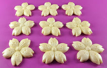 9 x Edible 3D 30mm Cherry Blossoms icing toppers, cake cupcakes decorations T053