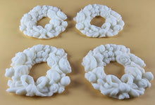 4 x Edible 3D 60mm Rose Wreaths, icing toppers, cake cupcakes decorations T086