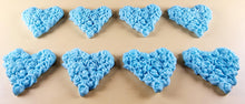8 x Edible 3D 45mm Heart Clusters, icing toppers, cake cupcakes decorations T094