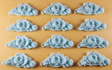 12 x Edible 3D 55mm Rose Bunches, icing toppers, cake cupcakes decorations T080
