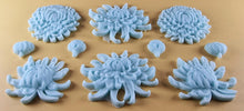 10 x Edible 3D 50mm Chrysanthemum Flower Set icing toppers, cake cupcakes T111