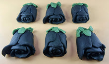 6 x Edible 3D 50mm Rose Buds icing toppers, cake cupcakes decorations T102