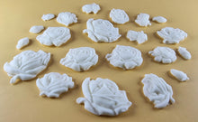20 x Edible 3D 33mm Mixed Rose Set, icing toppers, cake cupcakes decorations T089