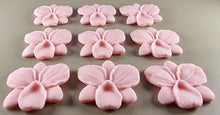 9 x Edible 3D 48mm Orchid, Orchids, flowers, flower, icing toppers, cake cupcakes decorations T038