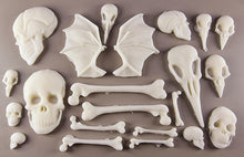 20 x Edible 3D 50mm Skull and Bones set icing toppers, cake cupcakes decorations T057