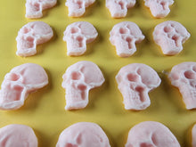16 x Edible 3D 25mm Skulls, Halloween, icing toppers, cake cupcakes decorations T093