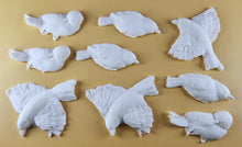 9 x Edible 3D 60mm Large Birds set icing toppers, cake cupcakes decorations T110