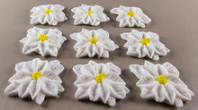 9 x Edible 3D 35mm Poinsettias Flowers icing toppers, cake cupcakes T129