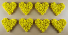 8 x Edible 3D 45mm Heart Clusters, icing toppers, cake cupcakes decorations T094