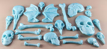 20 x Edible 3D 50mm Skull and Bones set icing toppers, cake cupcakes decorations T057