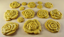 15 x Edible 3D Mixed Roses flowers Set, icing toppers, cake cupcakes decorations T077