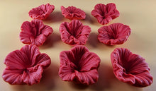 9 x Edible 3D 38mm Hibiscus flower flowers, icing toppers, cake cupcakes decorations T035