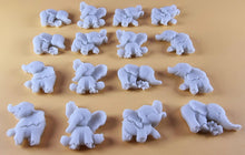 16 x Edible 3D 25mm Elephant Set, icing toppers, cake cupcakes decorations T071
