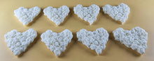 8 x Edible 3D 45mm Heart Clusters, icing toppers, cake cupcakes decorations T094
