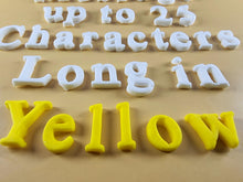 25 x Edible 3D Personalized Times New Roman Font, icing toppers, cake cupcakes decorations T083