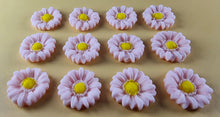 12 x Edible 3D 22mm flowers icing toppers, cake cupcakes decorations T104