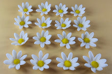 15 x Edible 3D Daisy Flowers Daisies icing toppers, cake cupcakes decorations T099