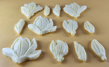12 x Edible 3D 50mm Tulip Lilly flowers Set, icing toppers, cake cupcakes decorations T076