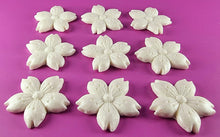 9 x Edible 3D 50mm Cherry Blossoms icing toppers, cake cupcakes decorations T052