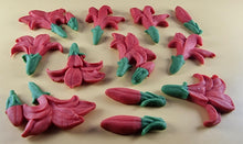 12 x Edible 3D 50mm Lily Flowers icing toppers, cake cupcakes decorations T109
