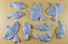 9 x Edible 3D 60mm Large Birds set icing toppers, cake cupcakes decorations T110