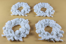 4 x Edible 3D 60mm Rose Wreaths, icing toppers, cake cupcakes decorations T086