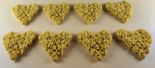 8 x Edible 3D 45mm Heart Clusters, icing toppers, cake cupcakes decorations T094