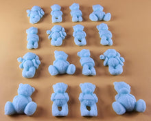 16 x Edible 3D 30mm Teddy Teddybear Set, icing toppers, cake cupcakes decorations T072