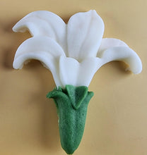 12 x Edible 3D 50mm Lily Flowers icing toppers, cake cupcakes decorations T109