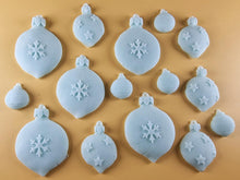 15 x Edible 3D 50mm Christmas Baubles, icing toppers, cake cupcakes decorations T091