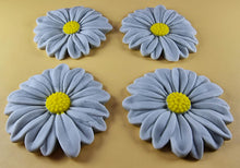 4 x Edible 3D 70mm Large Daisy Flowers icing toppers, cake cupcakes T122