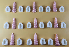 27 Peice Edible 3D Unicorn Horns and Ears Set icing toppers, cake cupcakes decorations T098