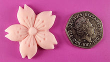 9 x Edible 3D 40mm Cherry Blossoms icing toppers, cake cupcakes decorations T051