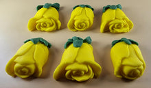 6 x Edible 3D 50mm Rose Buds icing toppers, cake cupcakes decorations T102