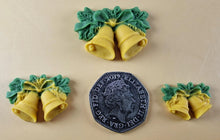 9 x Edible 3D 40mm Jingle Bells icing toppers, cake cupcakes decorations T103
