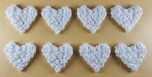8 x Edible 3D 45mm Heart Clusters, icing toppers, cake cupcakes decorations T094