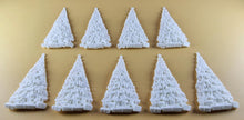 9 x Edible 3D 65mm Christmas Trees Set icing toppers, cake cupcakes T112