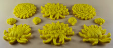 10 x Edible 3D 50mm Chrysanthemum Flower Set icing toppers, cake cupcakes T111