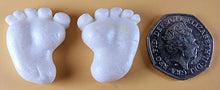 18 x Edible 3D 30mm Baby Feet icing toppers, cake cupcakes decorations T041