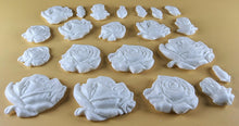 20 x Edible 3D 33mm Mixed Rose Set, icing toppers, cake cupcakes decorations T089