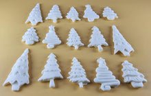 15 x Edible 3D 45mm Christmas Trees, icing toppers, cake cupcakes decorations T088