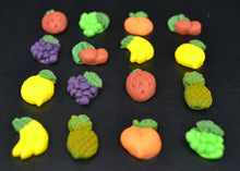 16 x Edible 3D mixed fruit vegetables icing toppers, cake cupcakes decorations