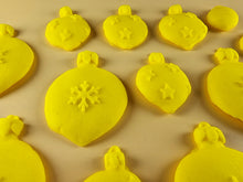 15 x Edible 3D 50mm Christmas Baubles, icing toppers, cake cupcakes decorations T091
