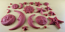 20 x Edible 3D 45mm Moon, Sun and Star Set, icing toppers, cake cupcakes decorations T090