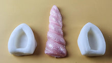 27 Peice Edible 3D Unicorn Horns and Ears Set icing toppers, cake cupcakes decorations T098