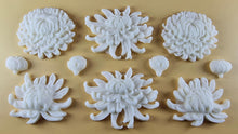 10 x Edible 3D 50mm Chrysanthemum Flower Set icing toppers, cake cupcakes T111